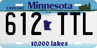 MN license plate 612TTL