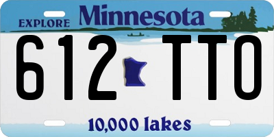 MN license plate 612TTO