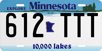 MN license plate 612TTT