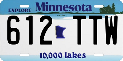 MN license plate 612TTW