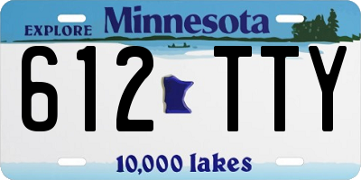 MN license plate 612TTY
