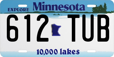 MN license plate 612TUB