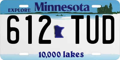 MN license plate 612TUD