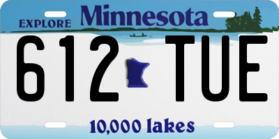 MN license plate 612TUE