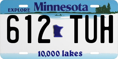 MN license plate 612TUH