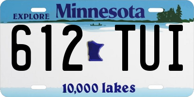 MN license plate 612TUI