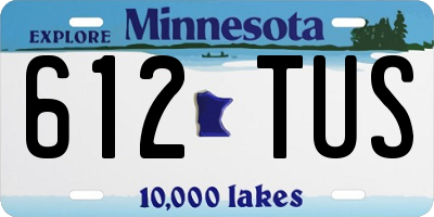 MN license plate 612TUS