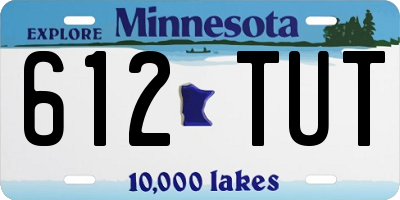 MN license plate 612TUT