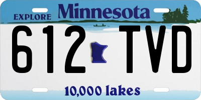 MN license plate 612TVD