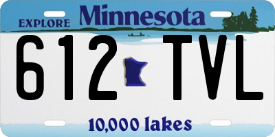 MN license plate 612TVL