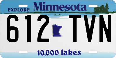 MN license plate 612TVN