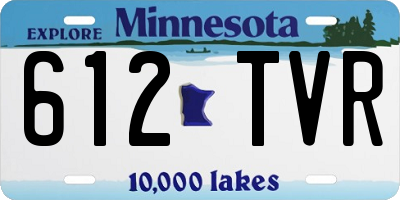 MN license plate 612TVR