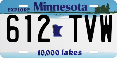 MN license plate 612TVW