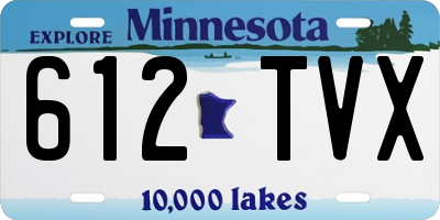 MN license plate 612TVX