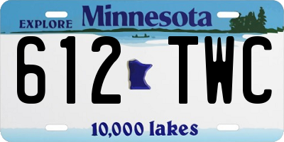 MN license plate 612TWC