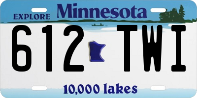 MN license plate 612TWI