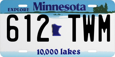 MN license plate 612TWM