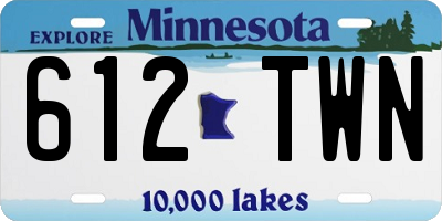 MN license plate 612TWN