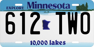 MN license plate 612TWO