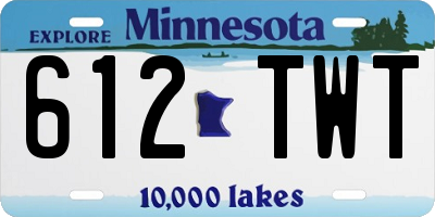 MN license plate 612TWT