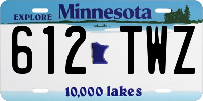 MN license plate 612TWZ