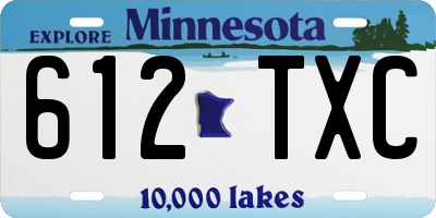 MN license plate 612TXC