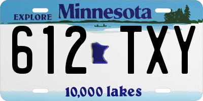 MN license plate 612TXY