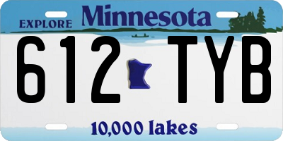 MN license plate 612TYB