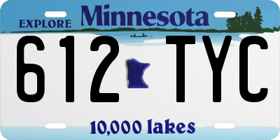 MN license plate 612TYC