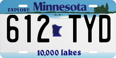 MN license plate 612TYD