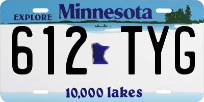MN license plate 612TYG