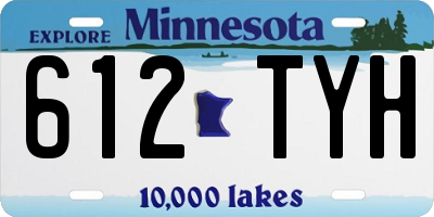 MN license plate 612TYH