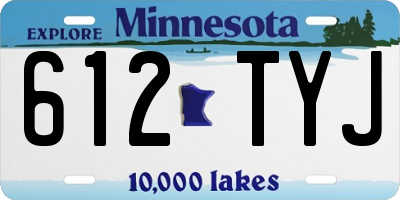 MN license plate 612TYJ