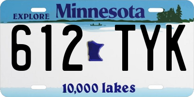 MN license plate 612TYK
