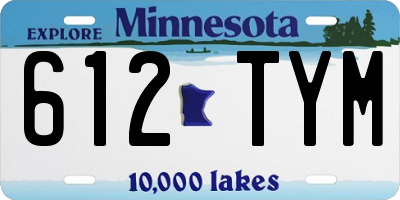MN license plate 612TYM