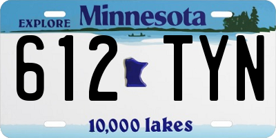 MN license plate 612TYN