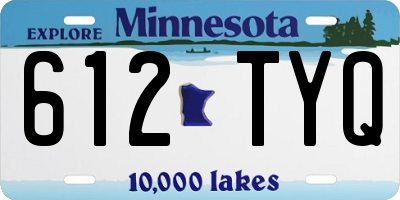 MN license plate 612TYQ
