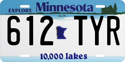 MN license plate 612TYR