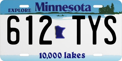 MN license plate 612TYS