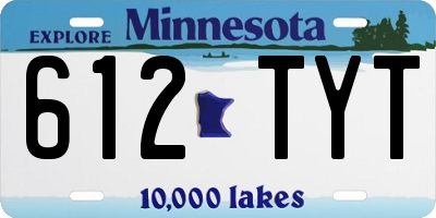 MN license plate 612TYT
