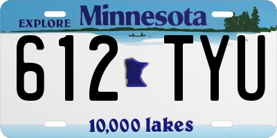 MN license plate 612TYU