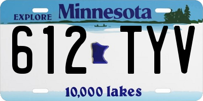 MN license plate 612TYV