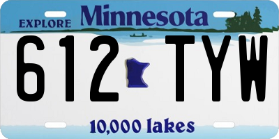 MN license plate 612TYW