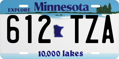 MN license plate 612TZA