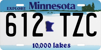 MN license plate 612TZC