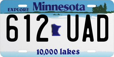 MN license plate 612UAD