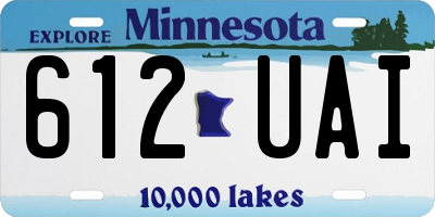 MN license plate 612UAI