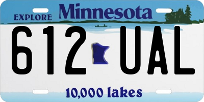 MN license plate 612UAL