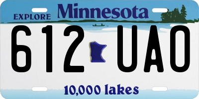MN license plate 612UAO