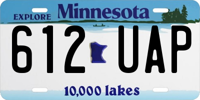 MN license plate 612UAP